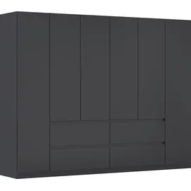 Rauch Drehtürenschrank RAUCH "Kleiderschrank Schrank Garderobe Garderobenschrank MAINZ", grau (graumetallic), B:271cm H:210cm T:54cm, Holzwerkstoff, Schränke, Drehtürenschrank, grifflose Front, Außentüren mit Push-to-Open Funktion MADE IN GERMANY, Topseller
