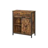 VASAGLE Sideboard 70 x 80 x 30 cm Braun/Schwarz