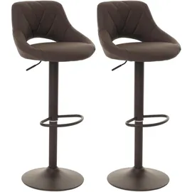 MCW Barhocker N64 2er Set drehbar höhenverstellbar  Braun