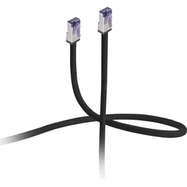 S/CONN maximum connectivity Flexline-Patchkabel cat. 6A S/FTP, kurze Bauform, PIMF, schwarz, 1,5m