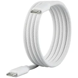 Renkforce USB-Kabel USB 2.0 USB-C® Stecker, USB-C® Stecker 1.00 m Weiß mit magnetischer Aufwicklung,