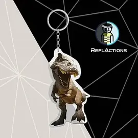 ROTH Reflektor-Anhänger Tyrannosaurus braun