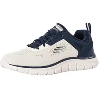 SKECHERS Track Off White Engineered Mesh / Pu / Navy Trim 42