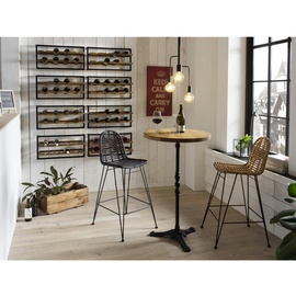 SIT Möbel Rattan Barhocker Metall/Rattan antikschwarz - Antikschwarz