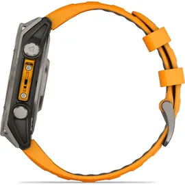 Garmin fenix 8 AMOLED 47 mm sapphire, graphit / titanium titan mit QuickFit Silikon-Armband 26 mm