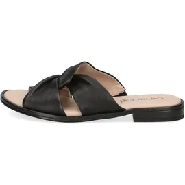 CAPRICE Damen Pantoletten aus Leder Bequem, Schwarz (Black Nappa), 37 EU