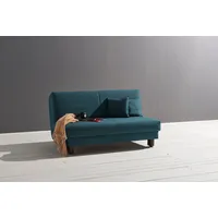 Ell + Ell Schlafsofa »Enny Liegefläche Breite 155 cm, Liegehöhe 45 cm, Füße schwarz, Rückenlehne wahlweise mit Relaxfunktion blau