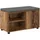 vidaXL Flurbank mit Kissen mit Regal mit Tür 80 x 38 x 46 cm Altholz