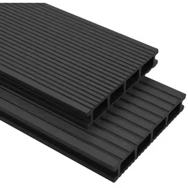 vidaXL WPC Terrassendielen mit Zubehör 16 m2 2,2 m anthrazit