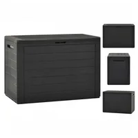 vidaXL Auflagenbox Kissenbox Auflagenbox Gartenbox Anthrazit 78x44x55 cm schwarz