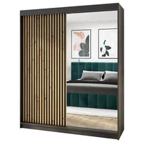 a&j möbelland Schwebetürenschrank MIT 120 x 215 x 59,5 cm Grau
