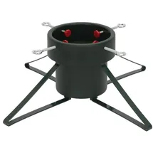 ECD Germany Weihnachtsbaumständer Dunkelgrün, Metall, Rund, 42x21x42 cm,