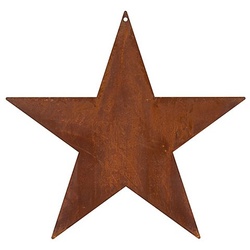Rost-Stern aus Metall, rostbraun, 30 cm Ø