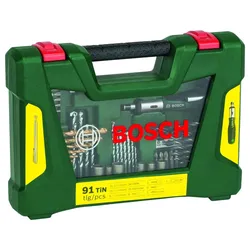 BOSCH Bohrer- und Bit-Set V-Line Box 91-teilig