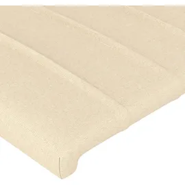 vidaXL LED Kopfteil Creme 180x5x118/128 cm Stoff vidaXL