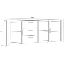 Forte Sideboard »Bohol«, Breite 220 cm