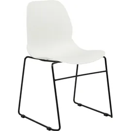 Beliani Konferenzstuhl 4er Set PANORA Weiß