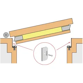 ATHMER Türdichtung Schall-Ex Ultra WS 1-290 2-s.L.1083mm Alu.silberf.HLT