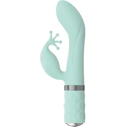 Pillow Talk G-Punkt-Vibrator mit Klitorisreizer Kinky Luxurious Dual Massager türkis 