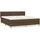 vidaXL Boxspringbett mit Matratze Dunkelbraun 180x200 cm Stoff