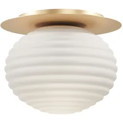 Maytoni Moderne Deckenleuchte Reels 1 xE27 excl. Gold aus Glas , Metall Energieeffizient 60W für Küche, Schlafzimmer, Wohnzimmer, Esszimmer, Lobby