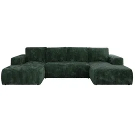 MKS Meble Ecksofa Cord 5-Sitzer Grün