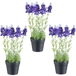 Kunstpflanze CREATIV GREEN "Lavendel", lila, H:29cm, Kunststoff, Kunstpflanzen, mit täuschend echten Blüten