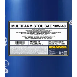 Mannol Multifarm STOU 10W-40 MN2502-10 10,0 l