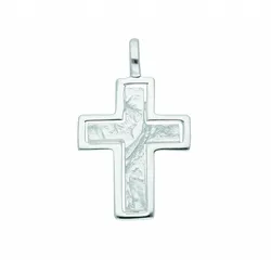 Kreuzkette ADELIA ́S "schmuck, damen schmuck, für sie, hochwertig, preiswert, günstig", silber, Halsketten, Damen, Silber 925 (Sterlingsilber), Schmuckset mit bis 45 cm stufenlos verstellbarer 925 Silber Halskette