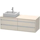 Duravit Waschtischunterschrank 4 Auszüge 140 x 49,6 x 55,1 cm Grau Matt