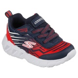 SKECHERS Magna-Lights MAVER Sneaker, Navy Synthetic/Mesh/Red & White Trim, 23 EU