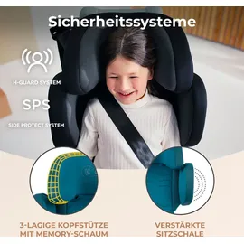 Kinderkraft XPAND 2 i-Size With Isofix System 100- Kindersitz 150 cm) - Harbor Blue - One Size