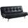 vente-unique Schlafsofa Zarina 3-Sitzer, Kunstleder, Schwarz