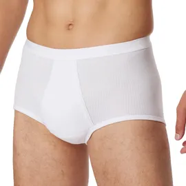 SCHIESSER Herren Slip 2er Pack - Original Doppelripp, Classic, Baumwolle, Eingriff Weiß L