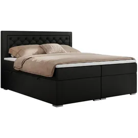 MKS Boxspringbett 160 x 200 cm H3 Schwarz