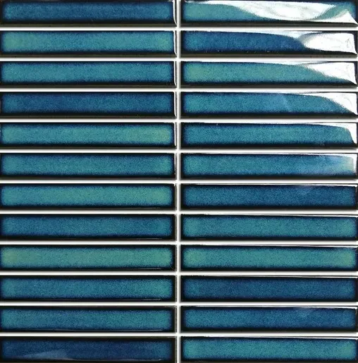 Keramikmosaik Premium Mosaik Kit Kat aqua blau 30x30 cm glänzend MOSKK2AQBL