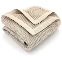 Heimtexland ® Wohndecke Waffelpique leichte Sommerdecke Sofadecke 100% Baumwolle