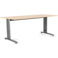 Rocada Schreibtisch Metal BxTxH 200x80x72cm Gestell grau Platte Melamin