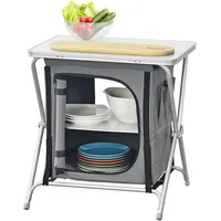 [en.casa] Campingschrank Tullinge Dunkelgrau
