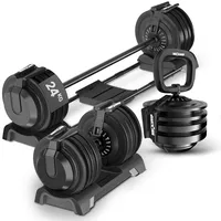 NEOLYMP 3-in-1 Hanteln Set Verstellbare Kurzhantel 2-24 kg schwarz