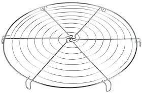 Metaltex Tortenkühler, verzinnt, rund, Tortengitter mit breitem Gitterabstand, zum Auskühlen von Tortenböden, Durchmesser: 32 cm