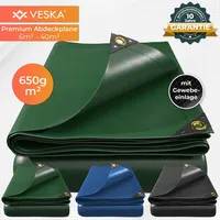 Veska Profi Abdeckplane 650g/m2 Gewebeplane, Schutzplane, Bootsplane, Poolabdeckung, Zeltunterlage,