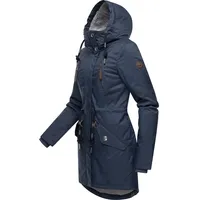 Ragwear Damen, Wintermantel warm gefütterter Parka lang wasserdicht mit