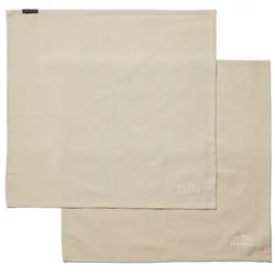 Riviera Maison Whisper White Servietten Baumwolle, Stoffservietten-Set einfarbig Beige - (LxB) 50x50 cm 