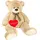 Brubaker Riesiger XXL Teddybär 150 cm groß Beige mit einem Lieblingsmensch Plüschherz
