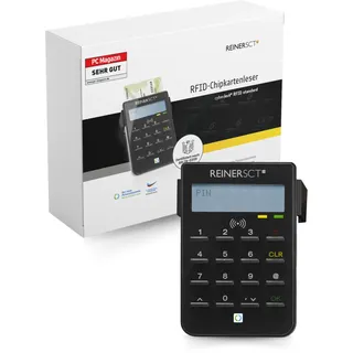 REINER SCT cyberJack RFID standard I Chipkartenleser für RFID-Chipkarten I Kartenlesegerät für den neuen Personalausweis & Online-Banking I Card Reader & TAN-Generator I eID Lesegerät