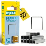 Rapid Tackerklammern Typ 970, 12mm Klammern, 672 Stk., Flachdrahtklammern für Black & Decker Hand- und Elektrotacker
