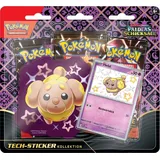 Pokémon Karmesin & Purpur Paldeas Schicksale Tech-Sticker-Kollektion Schillerndes Hefel (1 holografische Promokarte & 3 Boosterpacks)