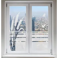 INDIGOS UG Sonnenschutz Kranich Sichtschutzfolie Glasdekorfolie Zugvögel Fensterbild Schilf