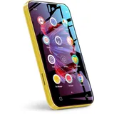 WiFi Mp3 Player mit Bluetooth, TIMMKOO 4.0" Full Touch Screen Mp3 Mp4 Player mit WiFi Transfer, tragbarer HiFi Sound Walkman Digital Music Player mit FM Radio, Rekorder, Ebook, Uhr, Browser (Gelb)